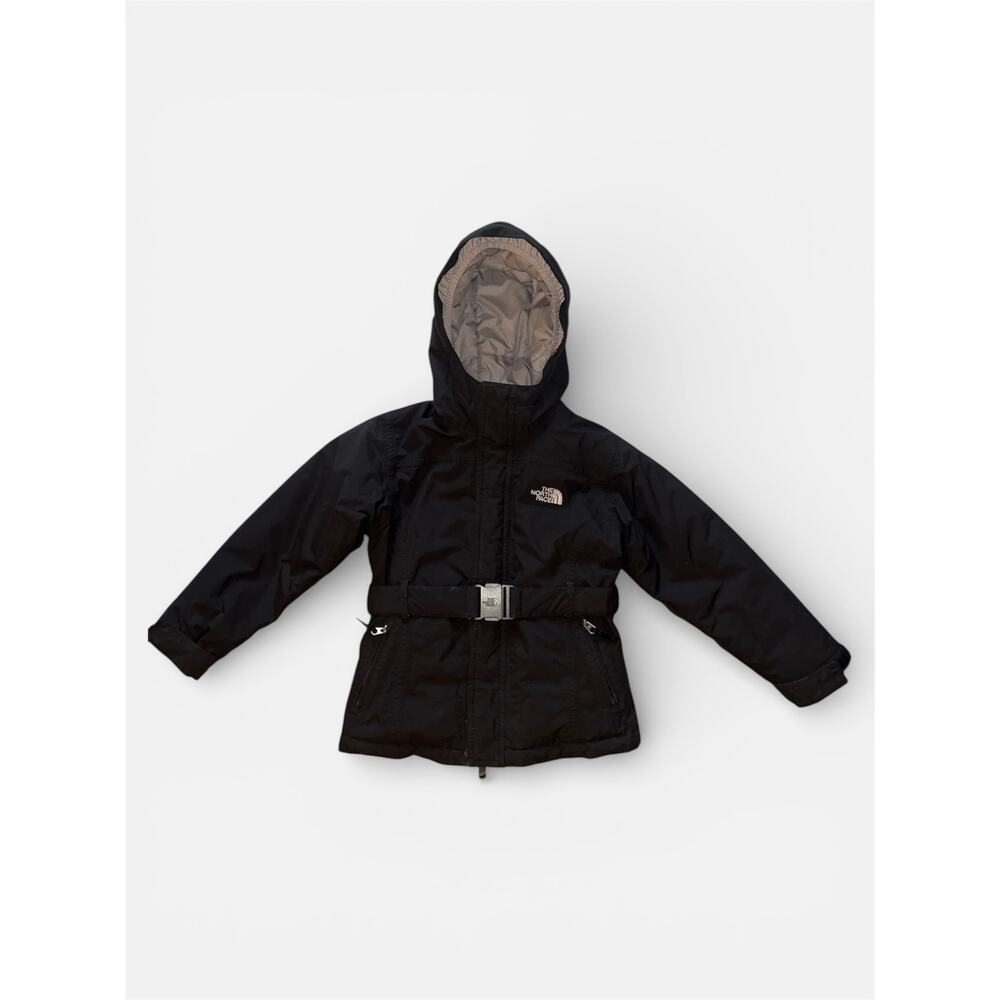 NORTHFACE Girls Parka Hyvent 550 Goose Down Black Sz 6 XS Insulated